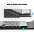 V BESTLIFE Portable Wireless Bluetooth Keyboard with Leather Case, Universal Portfolio Flip Case for 4.5''-6.8'' Phones