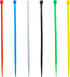 8 Inch Zip Ties - 120pcs Nylon Cable Ties, 6 Multi-colors