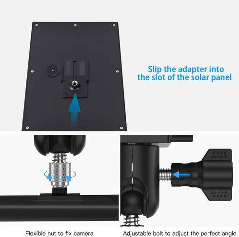 HOLACA Weatherproof Gutter Mount for Ring Solar Panel - Wall Mount Bracket Outdoor Accessories for Ring Solar Panel