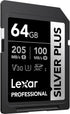 Lexar 64GB Professional Silver Plus SDXC UHS-I Card Memory Card