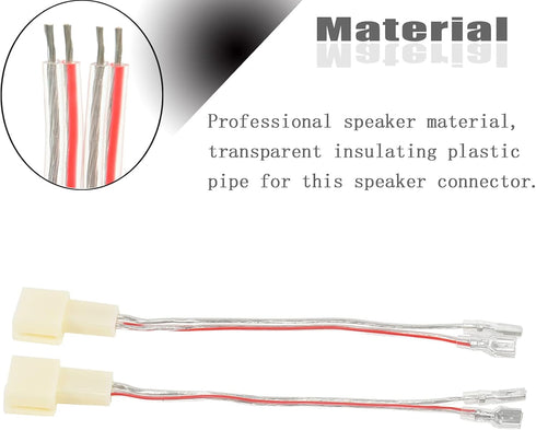 RED WOLF Door Speaker Wiring Harness for Toyota 2005-2018 Tundra, 2001-2016 Rav4, 2003-2019 4Runner, 2 PCS Connector