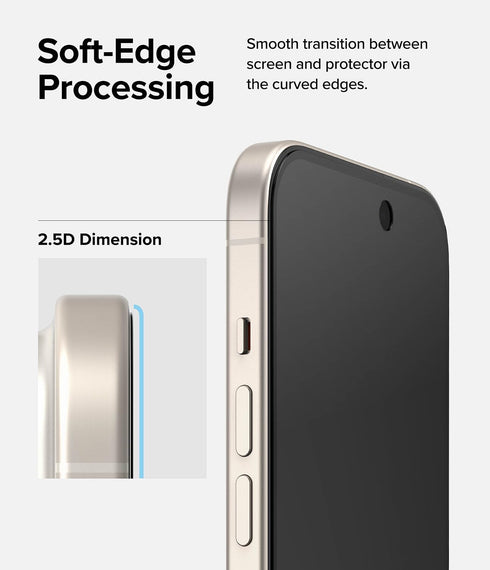 Ringke Privacy Glass for iPhone 15 Plus - Anti-spy Tempered Glass Screen Protector, Easy Install, Case Friendly,