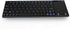 Rii K12+ Mini Wireless Keyboard with Touchpad Mouse, Stainless Steel Portable Wireless Keyboard with USB Receiver for