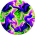 Purple + Lime Green Psychedelic Liquid Swirl PopSockets Standard PopGrip