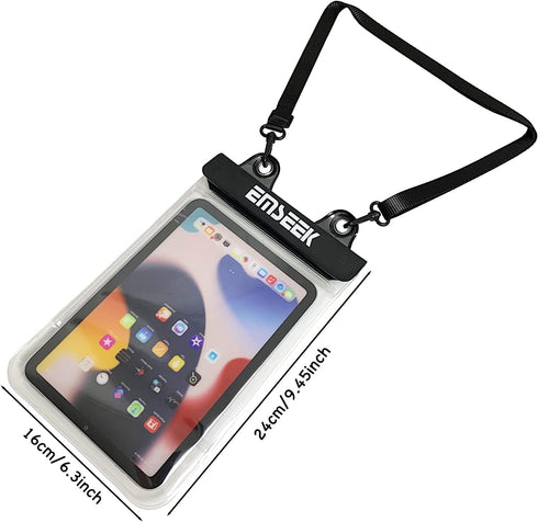 Waterproof Ebook Reader Case Waterproof Tablet Cover Dry eReader Bag Waterproof Holder Pouch for Amazon Kindle Paperwhite Oasis Fire 7 IPAD Mini Passport Wallet Key Fob Money Phone (Pink)