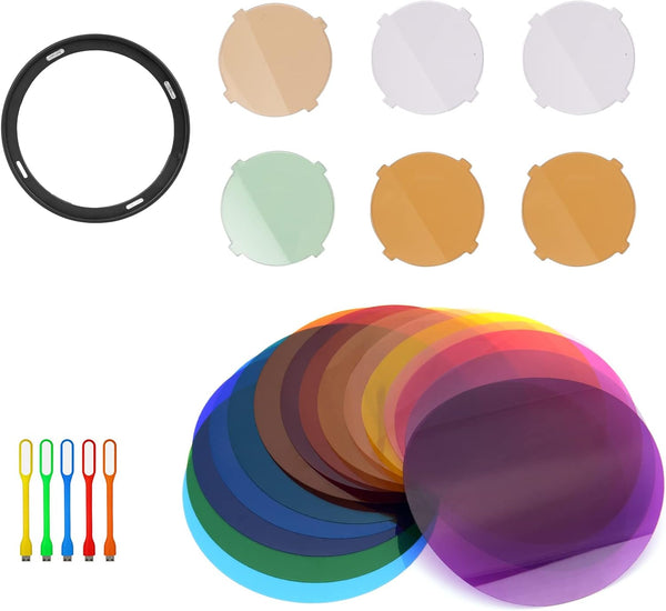 Godox AK-R16 Round Color Filters Kit with V-11C, Compatible with Godox V1 Flash and H200R Round Flash Head