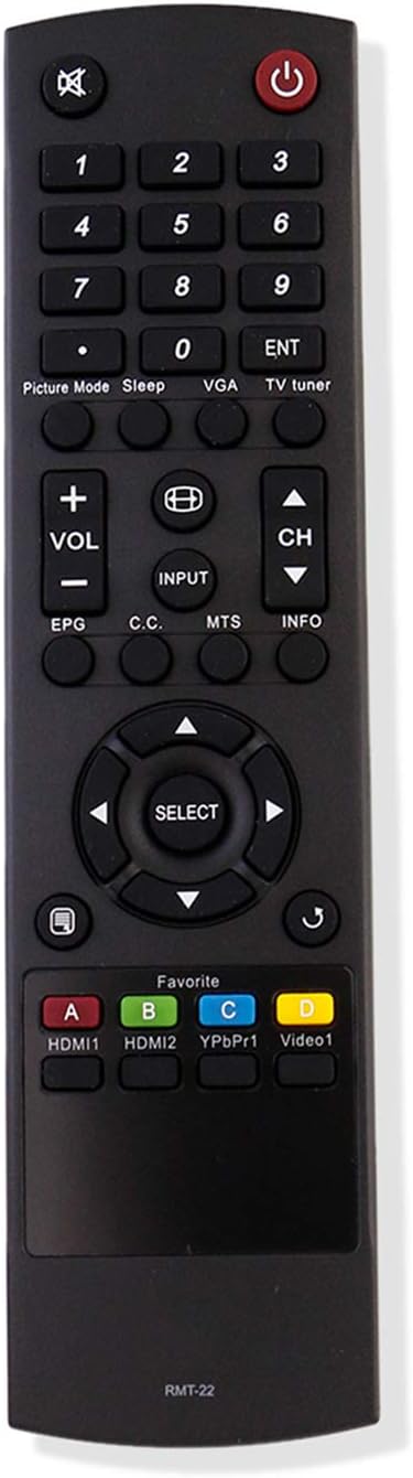 WINFLIKE RMT-22 Remote Compatible with Westinghouse TV Models UW-32SC1W, UW-32S3PW, UW-37SC1W, and more