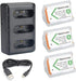 NP-BX1 Newmowa Replacement Battery (3-Pack) and 3-Channel USB Charger Set for Sony NP-BX1, DSC-RX100 Series