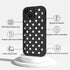 Aoldimu 15 6.1",Simple 15,Black Polka Dot Phone Case for iPhone Trendy Polkadot Pattern Cases Aesthetic Design Cover