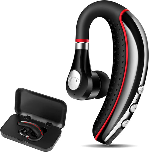 Bluetooth Headset V5.0, Wireless Earpiece with Noise Canceling Mic for Cell Phone, Sweatproof