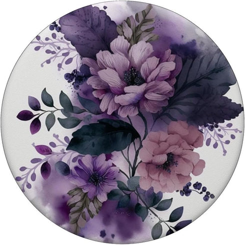 Purple Lavender Blossom Leaves Flowers Floral PopSockets Standard PopGrip