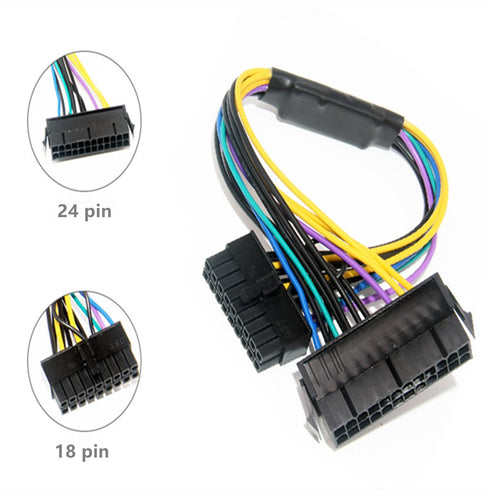 24 Pin to 18 Pin ATX PSU Power Adapter Cable for HP Z230/Z420/Z620 Motherboards, 12inch/30cm