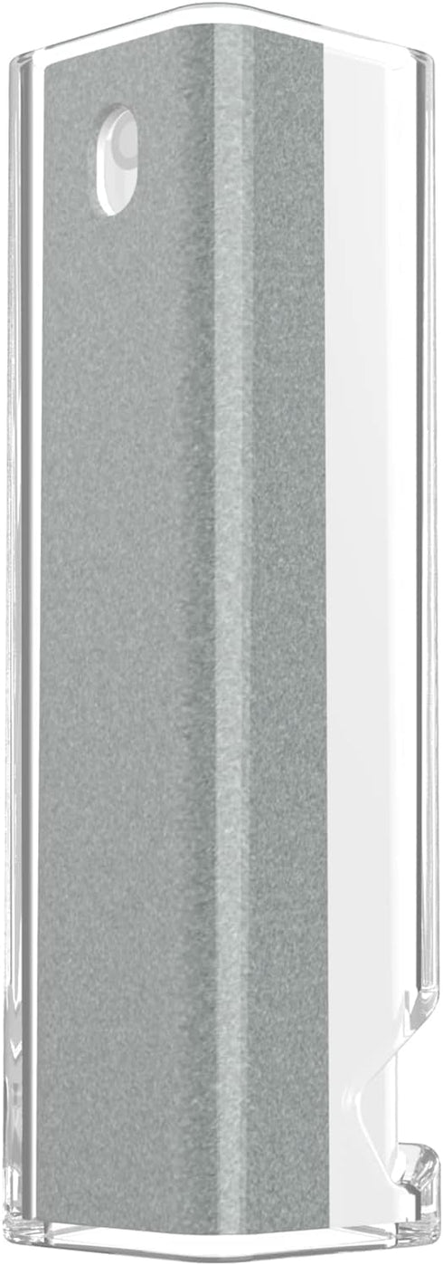 CLICK CLEAN Screen Cleaner Spray with Microfiber, Shell and Phone Stand for All Phones, Laptops, Tablets (Grey)