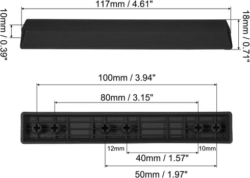 PATIKIL 6.25u Spacebar Keycaps, Universal PBT Keyboard Replacement Accessories for MX Mechanical Keyboard, Black by PATIKIL