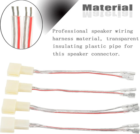 RED WOLF Car Door Speaker Wiring Harness Adapter Connector for 2000-2019 Toyota Camry 4Runner Tacoma RAV4 Scion, Subaru