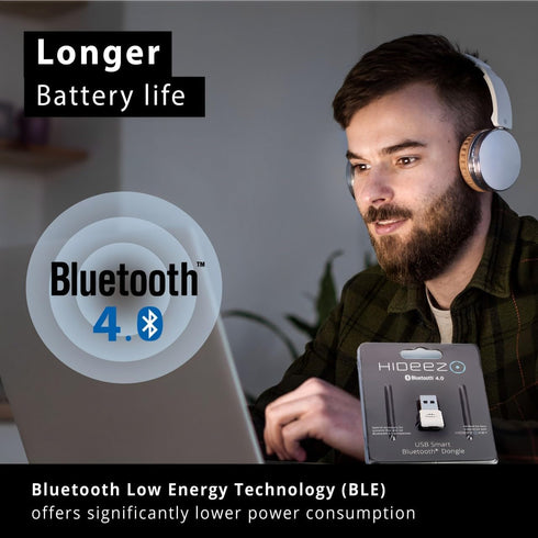 USB Bluetooth Adapter for PC, macOS, Linux, ChromeOS, Raspberry Pi, Low Energy, Long Range Bluetooth Adapter