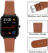FitTurn Leather WatchBand Compatible with Cubitt CT4/CT2 Pro GPS Smart Watch Replacement Sport Wrist Strap Leather Bracelet with Stainless Metal Buckle for Cubitt CT4/CT2 Pro GPS Watch for Men Women