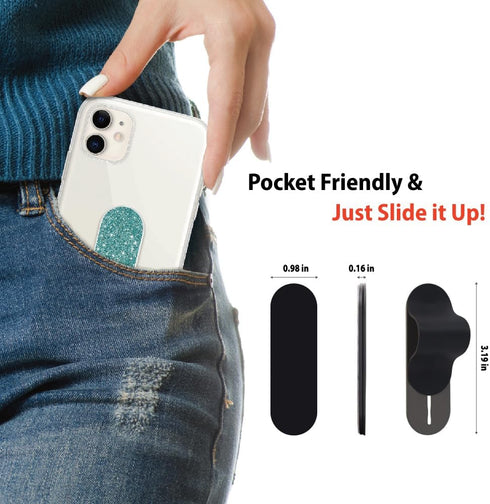 Multiband Original Phone Grip, Secure Hand Strap Holder, Slim Finger Loop Selfie Grip, Phone Stand for Most Smartphones
