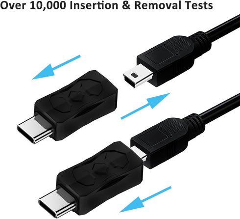 Gtwoilt 2-Pack, MP3 MP4 USB C to Mini USB Adapter Type-C Male to Mini USB Female Adapter, for Older Players, Digital