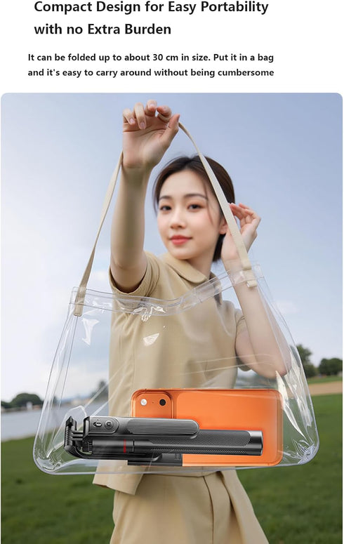 Generic 4-Axis 360 73 Inch Extendable Selfie Stick Tripod Portable Phone Tripod Stand with Anti-Shake Gimbal Rotation