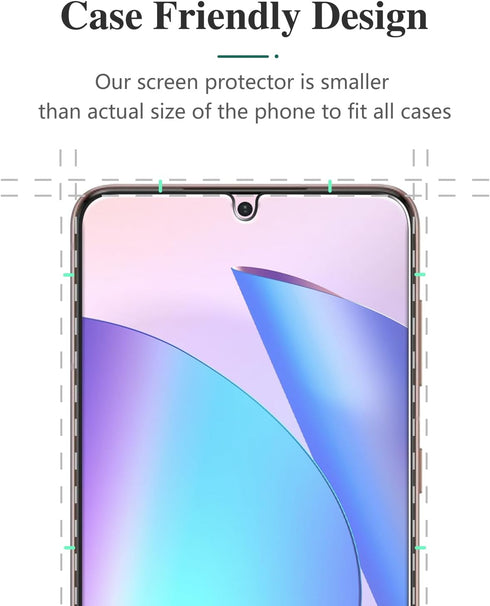 Pokolan Screen Protector for Samsung Galaxy S21 5G - 3-Pack, 6.2-inch Tempered Glass, Fingerprint Reader, Bubble Free