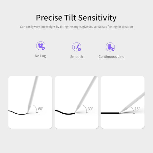 Bluetooth Stylus Pen for iPad Mini 6 5, 6th 5th Generation 2021 8.3" 7.9", Tilt Sensitive, Camera Shutter Remote