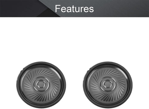 Fielect 2Pcs DIY Speaker 0.5W 8 Ohm Replacement Loudspeaker, 40mm Diameter Round Shape