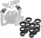 2 PCS x 1" Inch Aluminum Standard Long Ball Clamp Mount for Underwater Diving Light Arm System, Works with Ram Mounts