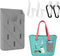 Silicone Phone Holder for Bogg Bags, Gray with 2 Hooks & 2 Carabiners, Soft Insert Case Cell Phone Holder for Tote Bag