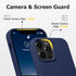 JELE Shockproof Case for iPhone 12 Pro Max - Navy Blue Liquid Silicone with Military Grade Drop Protection