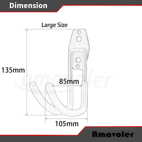 EV Charger Holder, Electric Vehicle Charger Nozzle Holster Dock and J-Hook Combination for J1772 Connector