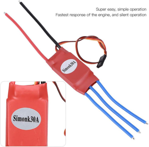 Hulex Supplies 30A 100% 490Hz ESC Electronic Speed Controller for Quadcopter Drone, N - FET Design with Simonk