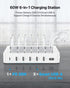 SooPii 60W 6-Port Charging Station for Multiple Devices, PD 20W USB C Fast Charging, 6 Short Cables