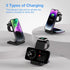 Earteana 3 in 1 Charger Station for iPhone, Fast Wireless Charging Dock for Apple Watch and Airpods, Dark Black