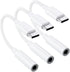 3 Pack USB-C to 3.5 mm Headphone Jack Adapter, Compatible with iPhone 15, iPad Pro, Samsung Galaxy S23/S22 Ultra.