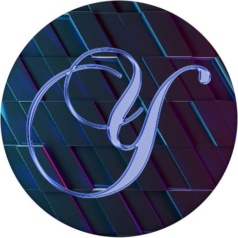 Y Blue Rectangle Polygon Geometric Initial Monogram Letter