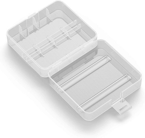 Heyiarbeit Battery Storage Case Holder Box - Clear Color for 2 26650 Batteries (2 Pack)