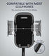 CAVIANA 360 2 Dual Phone Holder for Car Cup Holder Long Flexible Neck, Rotatable Car Phone Mount - Adjustable Cell Cup