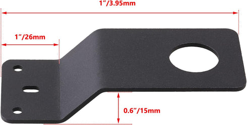 2 Pcs Black Antenna Mount, 3/4" Hole Thick Steel Brackets for UHF VHF Ham NMO Antennas