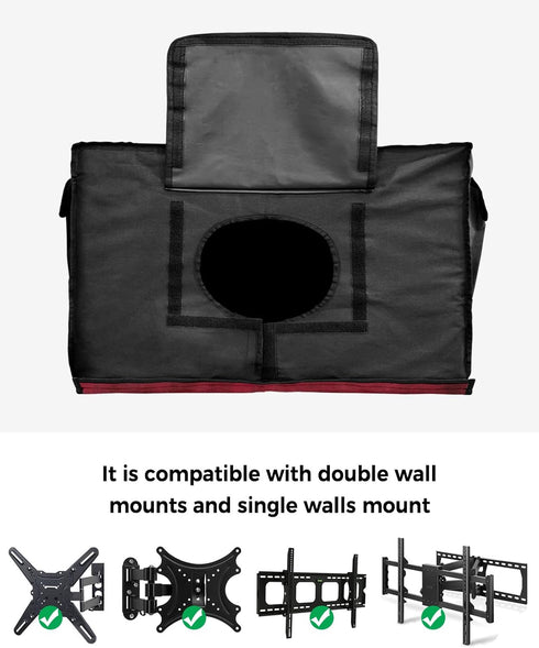 Outdoor TV Cover - American Flag Waterproof and Weatherproof, 30"-32" LCD Movable Shield for Outside Television