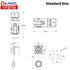 CNLINKO LP-24 RJ45 Connectors, 8P8C Dual Port Circular Connector for Network Connections, IP68 Waterproof M24