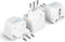 Ceptics Italy Power Adapter, Type L Plug, Universal Travel Adapter for Chile, Italy, 3 Pack