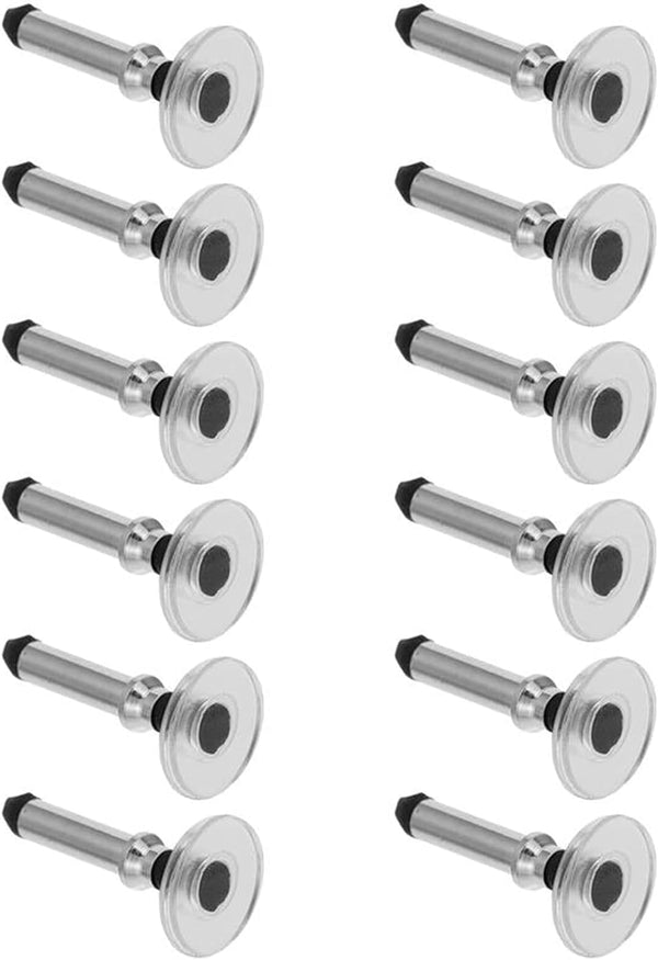 WLngtv 12 Pcs Silver Universal Stylus Replacement Tips,Universal Disc Tips Round Shape Replaceable