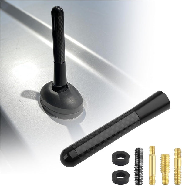 VKQTS 3.11 Inch Short Car Antenna Replacement,Stylish Carbon Fiber Short Antenna for Car