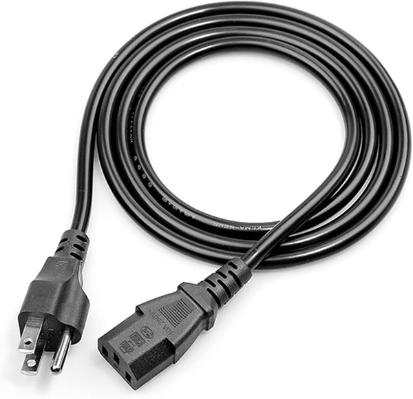 6FT 3 Prong Universal Power Cord, C13 Plug for Dynex TV, ION Block Rocker Speaker, BowFlex, Sole Treadmills, Samsung TV