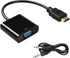 VLSQHNCF 1080P Seamlessly HDMI to VGA Adapter, HDMI Male to VGA Female Unidirectional Converter, Supports Sound