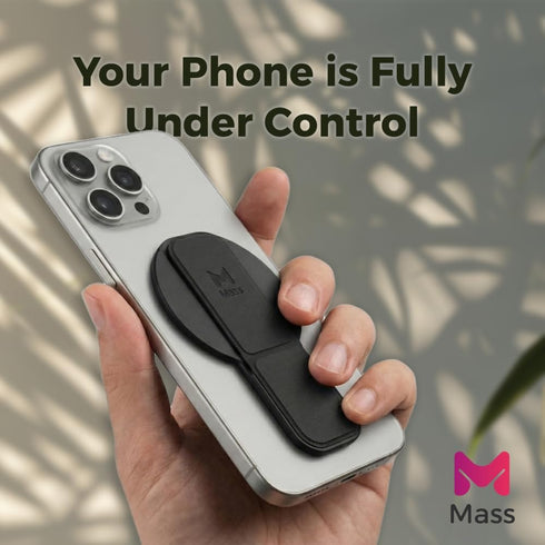 Mass Planet Grip Compatible with MagSafe-Style iPhone Devices, Made from with a Slim Foldable Holder for Secure