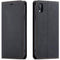 QLTYPRI for iPhone XR Case, Premium PU Leather Cover with Card Holder, Shockproof Flip Wallet Case - Black