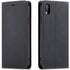 QLTYPRI for iPhone XR Case, Premium PU Leather Cover with Card Holder, Shockproof Flip Wallet Case - Black