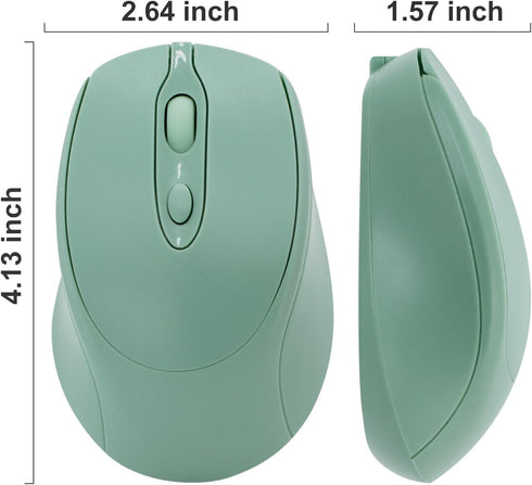 Bluetooth Mouse, Rechargeable Wireless Mouse for Laptop/iPad/MacBook, Silent Portable Slim for Surface Pro/PC (Light